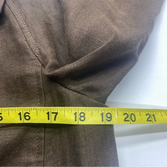 Talbots Pure Irish Linen Dark Brown Open Jacket Women’s MP LIGHTWEIGHT LUXURY - Picture 8 of 12